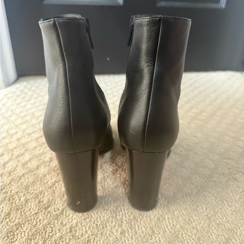 Christian Louboutin Black Heeled Boots with Red Sole - Picture 2 of 3